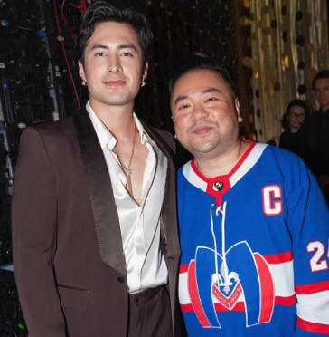 Andrew Phung with Hudson Williams