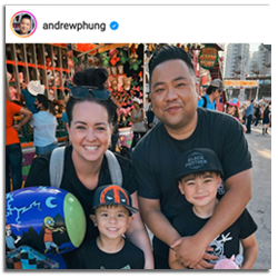 Andrew Phung and family at a carnival