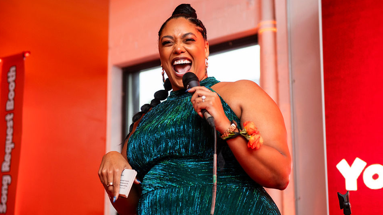 Brittnee Blair hosting an event