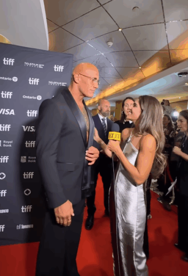 Sangita Patel and Dwayne The Rock Johnson