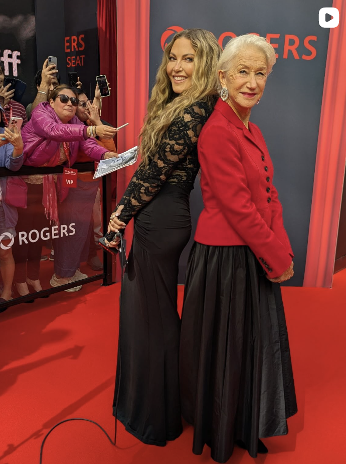 Cheryl Hickey at TIFF with Helen Mirren