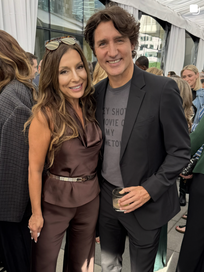 Natasha Gargiulo with Justin Trudeau at TIFF